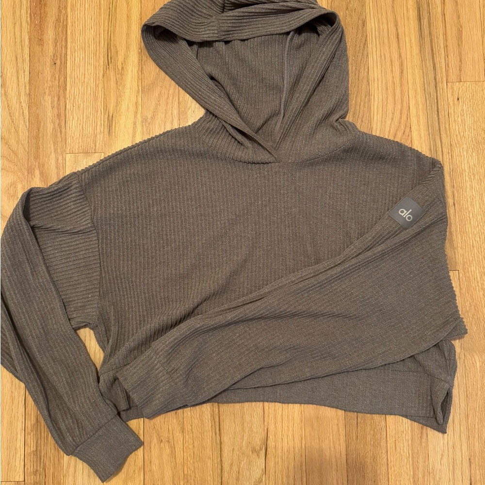 Alo Yoga Muse Hoodie Olive Tree Heather S